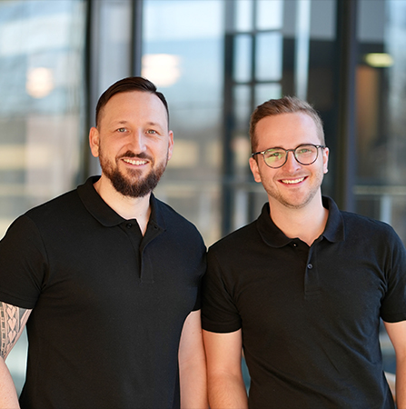 Andreas May und Frederik Jaegers